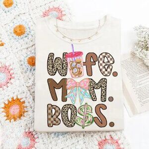 Mom Wife Boss T-shirt, Mother's Day Gift